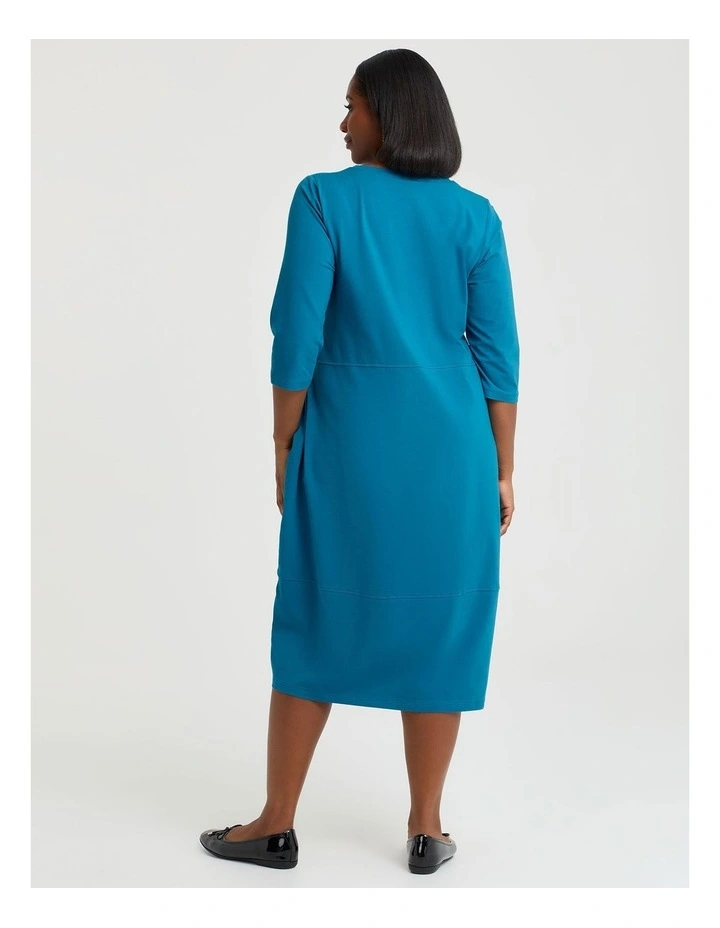 Cotton Talia Tulip Dress Lagoon Blue image 2