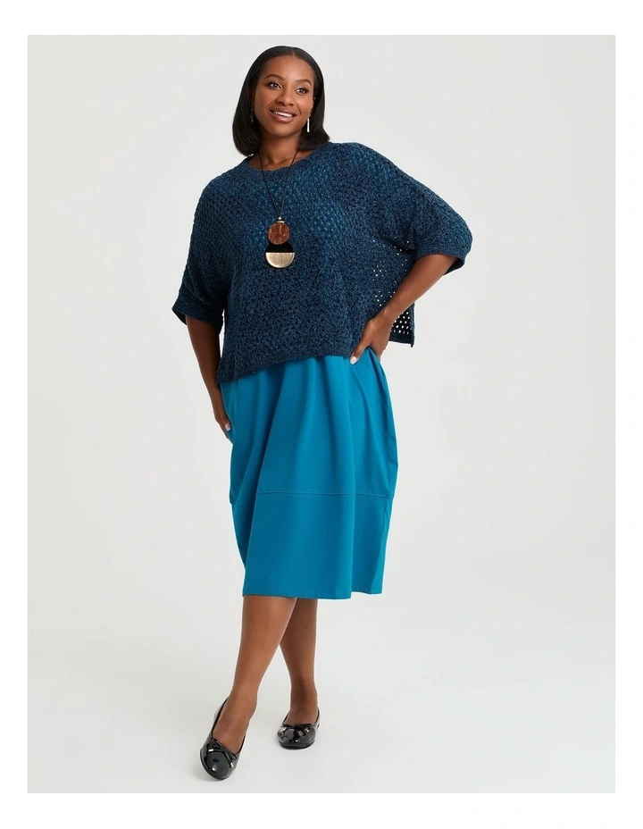 Cotton Talia Tulip Dress Lagoon Blue image 4