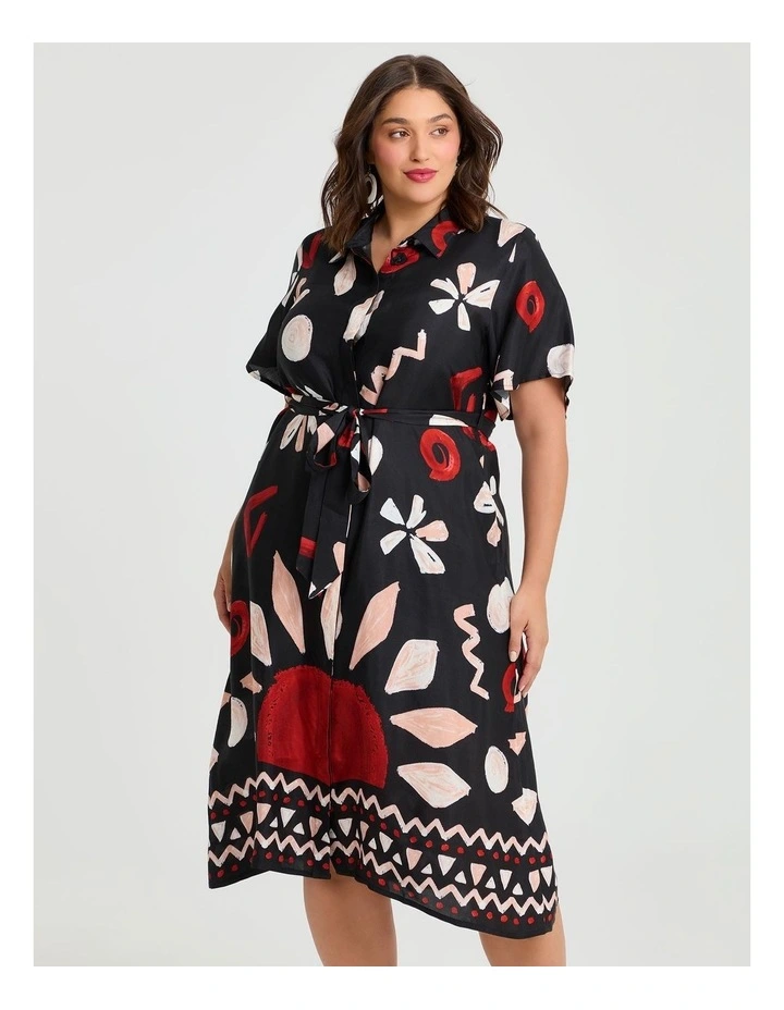 Natural Sardinia Shirt Dress in Print image 1