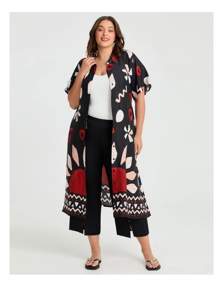 Natural Sardinia Shirt Dress in Print image 4