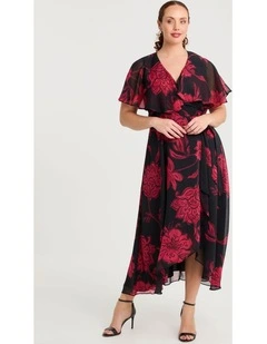 Livia Floral Wrap Maxi Dress Floral