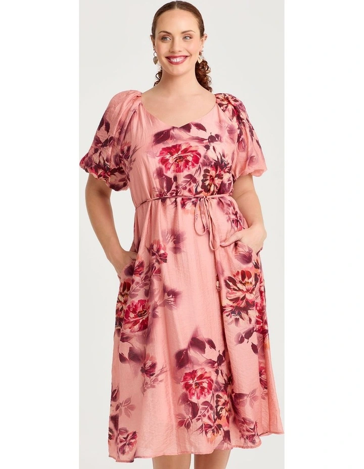Camille Tencel Midi Dress Floral image 3