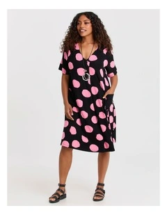 Natural Duo Polka Dot Dress in Multi