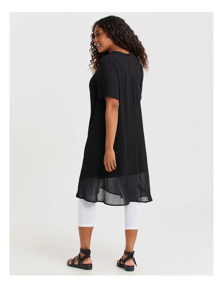 Chiffon Bonnie Dress in Black image 2