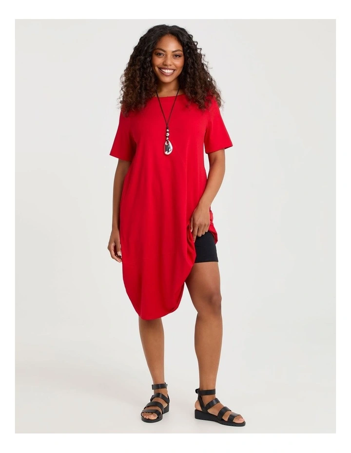 Pima Cotton Traveller Dress Poppy Red image 4