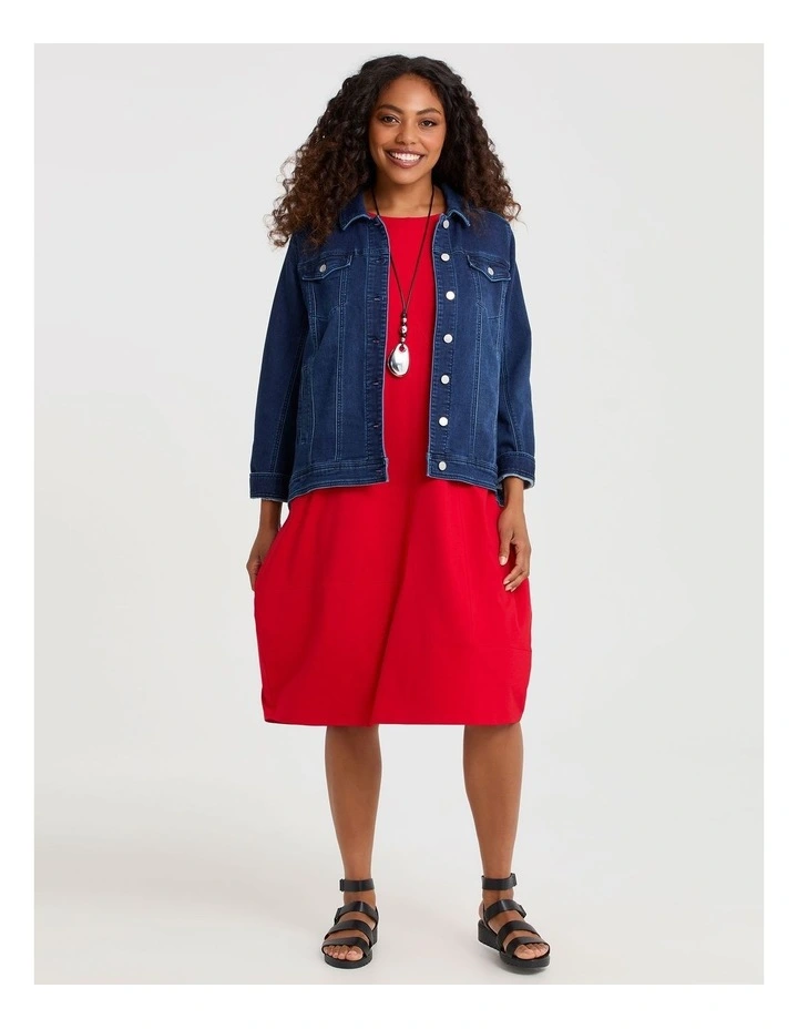 Pima Cotton Traveller Dress Poppy Red image 5