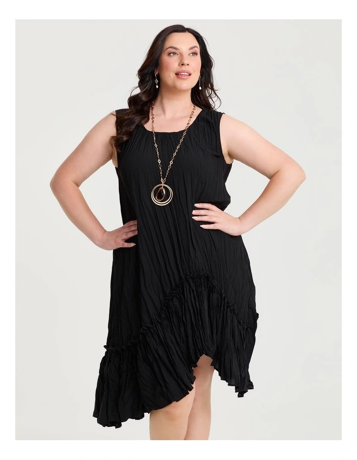 Plisse Tunic Dress Black image 3