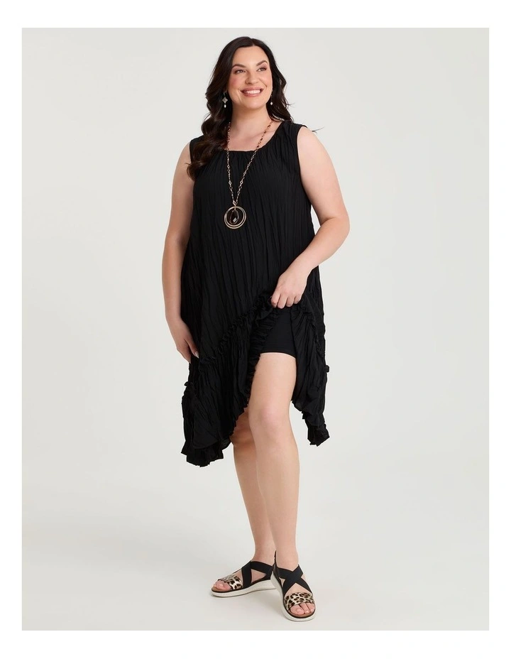 Plisse Tunic Dress Black image 4