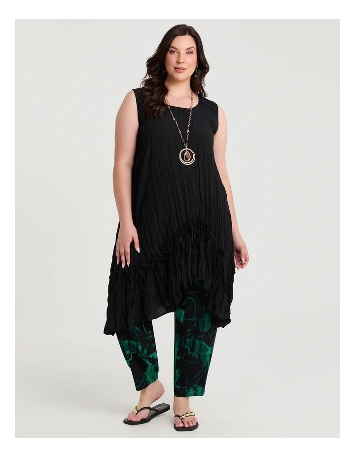 Plisse Tunic Dress Black image 5