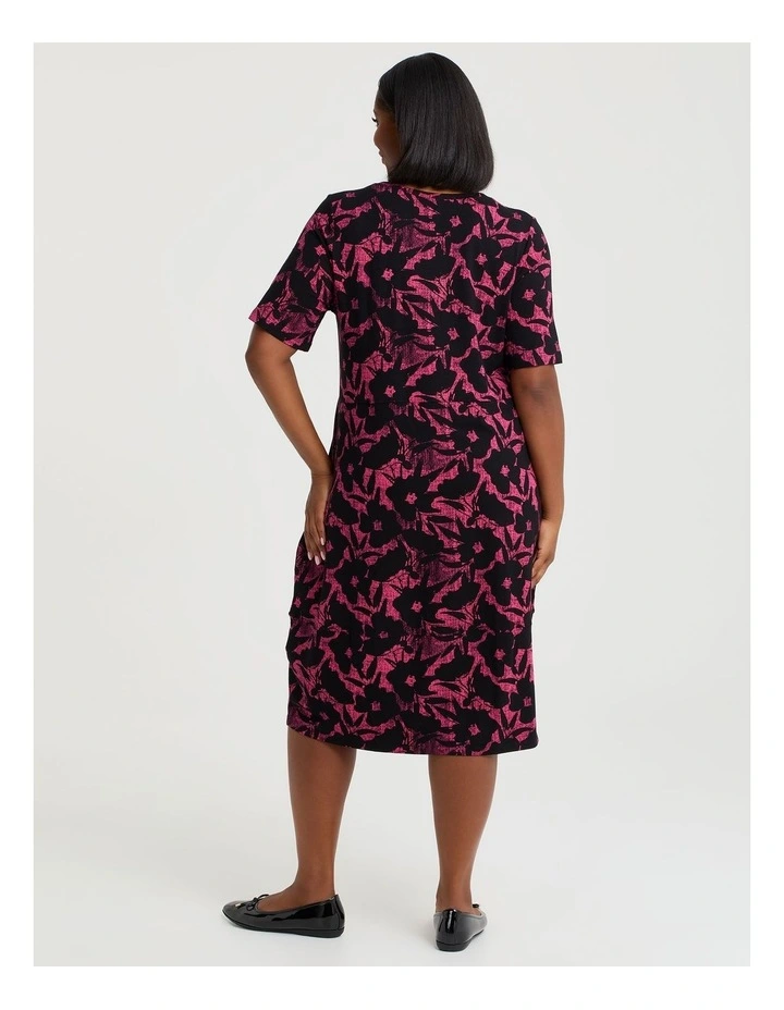 Natural Abstract Adele Dress in Multi image 2