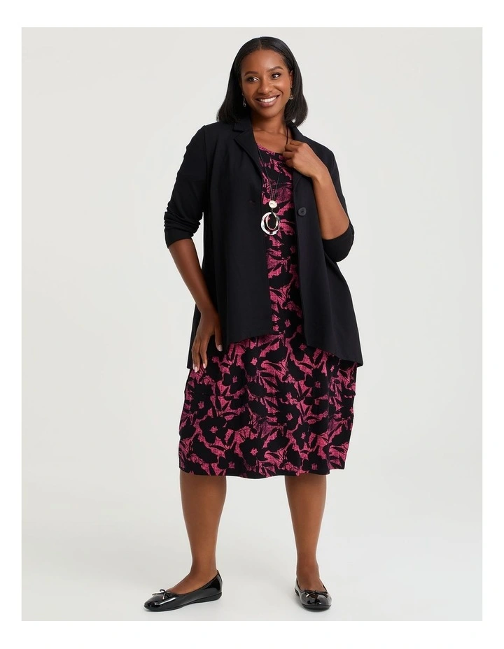 Natural Abstract Adele Dress in Multi image 4