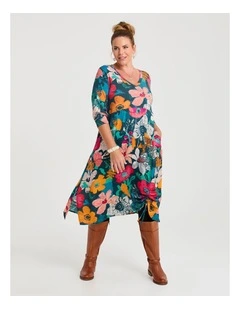 Cotton Lily Bloom Dress Print