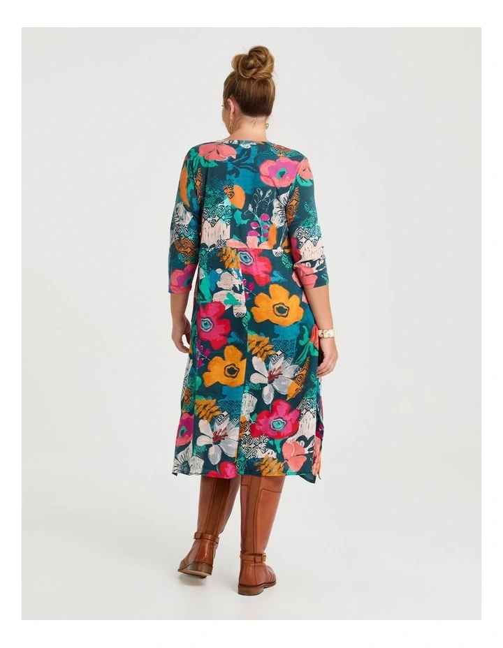 Cotton Lily Bloom Dress Print image 2