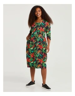 Cotton Dahlia Dress Print