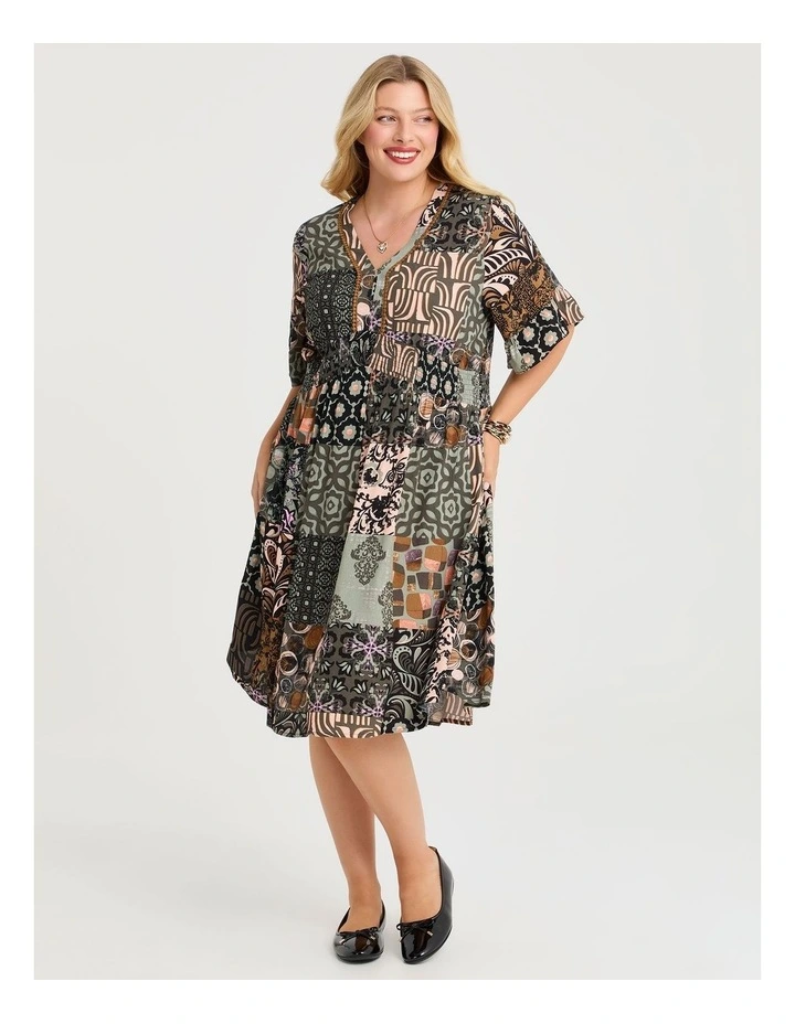 Patchwork Natural Dress Print image 1