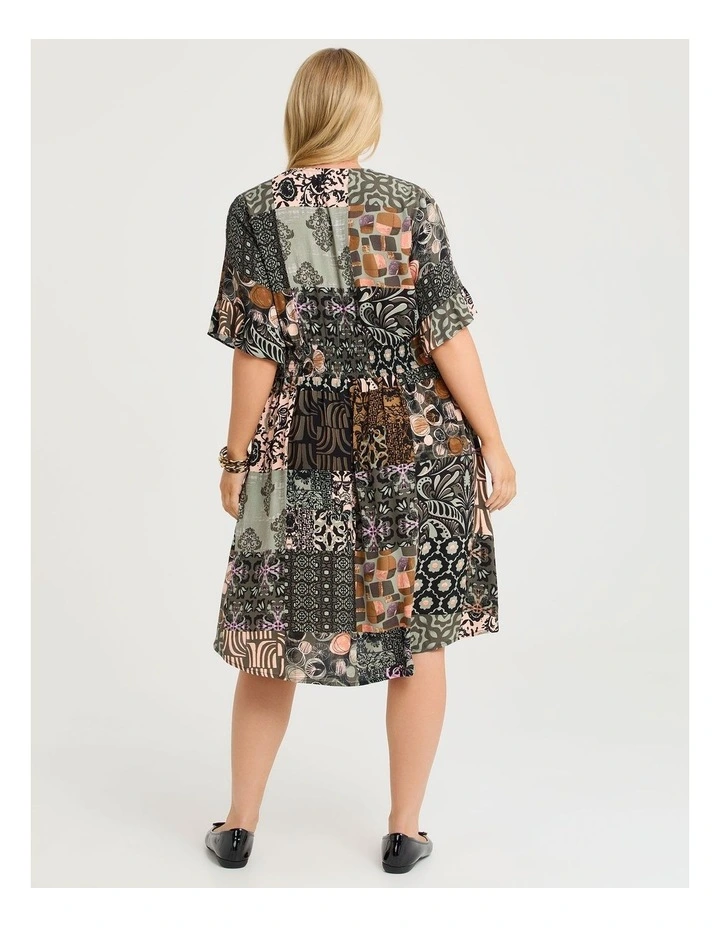 Patchwork Natural Dress Print image 2