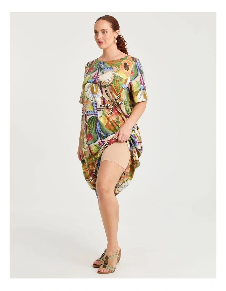 Cotton Palmer Short Sleeve Dress Multi Print image 4