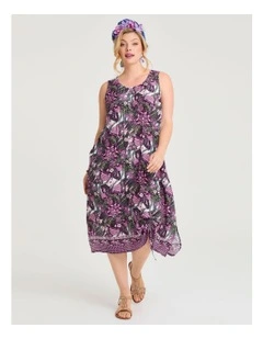 Catalina Natural Ginger Dress Print