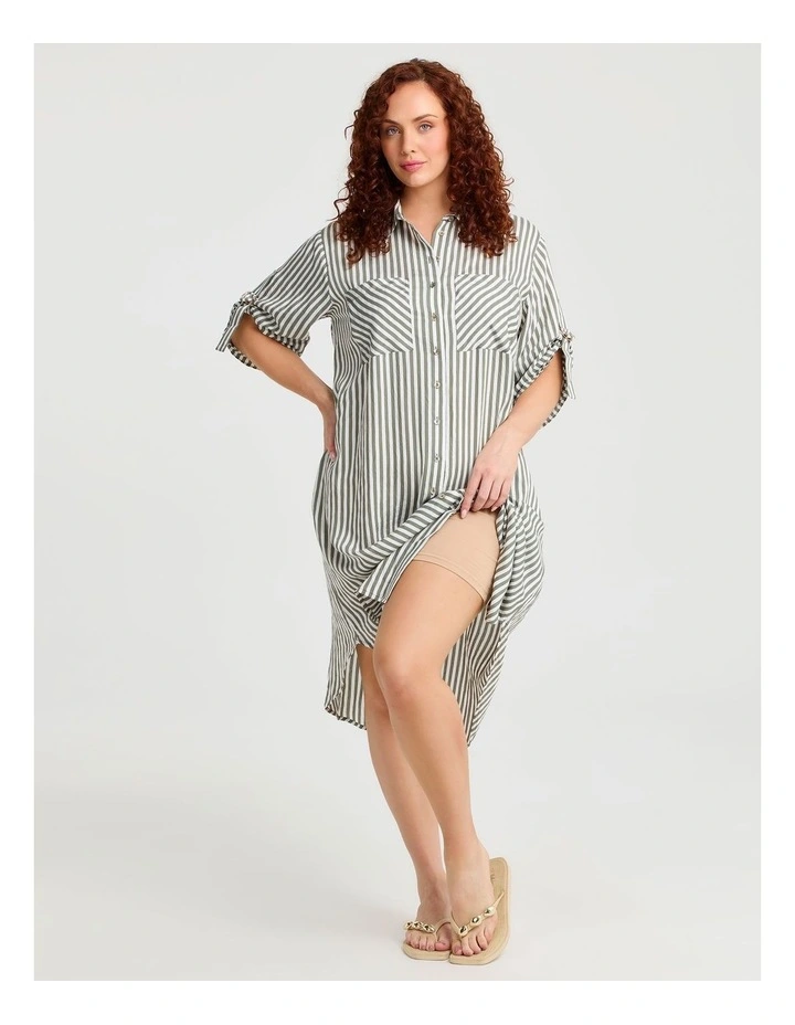 Casual Chic Stripe Shirt Dress image 4