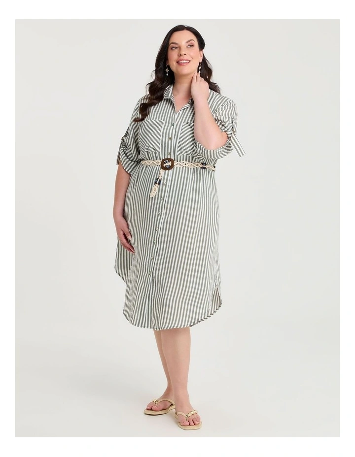 Casual Chic Stripe Shirt Dress image 6