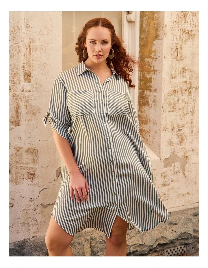 Casual Chic Stripe Shirt Dress image 7