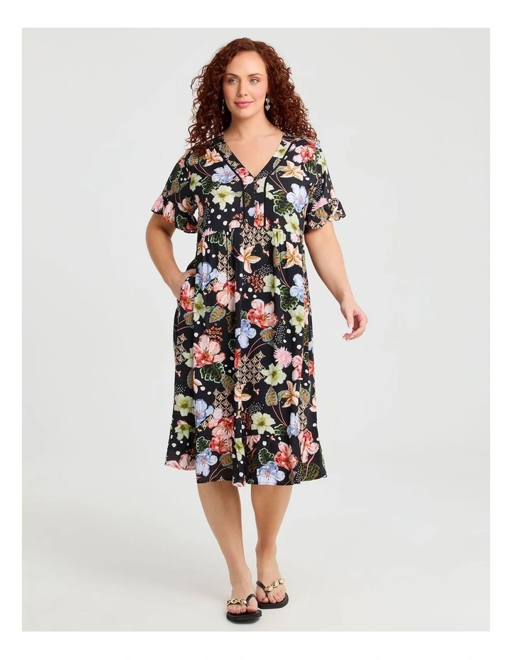 Natural Getaway Floaty Dress Print image 1