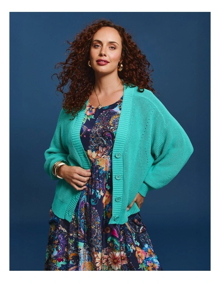 Natural Pocket Midi Dress in Multi image 5