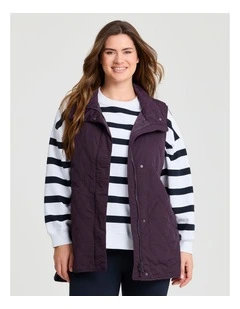 Relaxed Puffer Quilted Vest Huckleberry