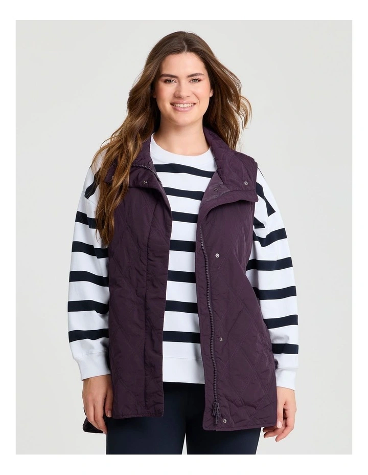 Relaxed Puffer Quilted Vest Huckleberry image 1