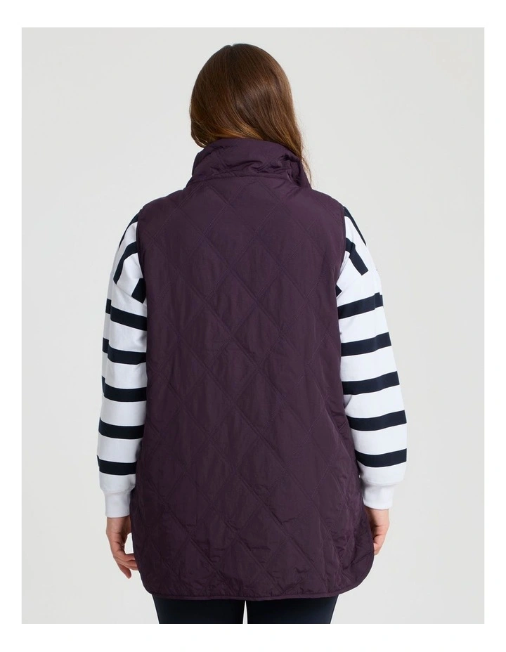 Relaxed Puffer Quilted Vest Huckleberry image 2