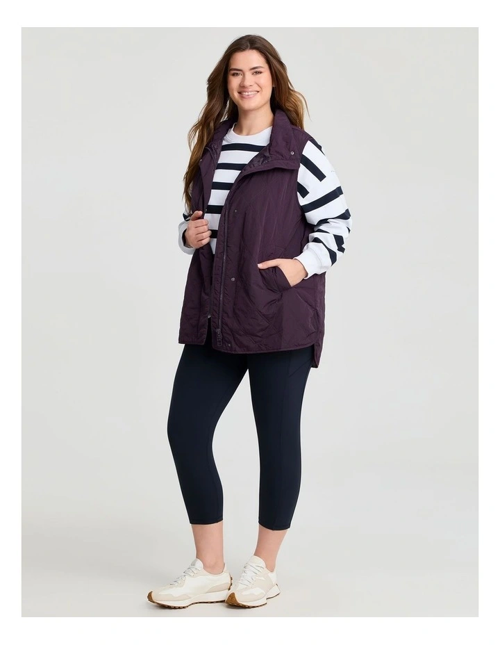 Relaxed Puffer Quilted Vest Huckleberry image 3