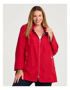 Zip Reversible Wind Jacket in Racing Red