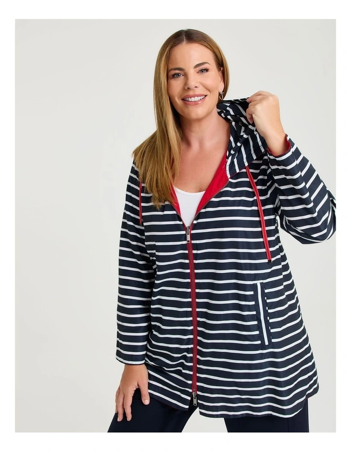 Zip Reversible Wind Jacket in Racing Red image 2