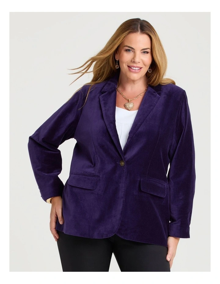 Midnight Velvet Luxe Jacket in Inkberry image 1