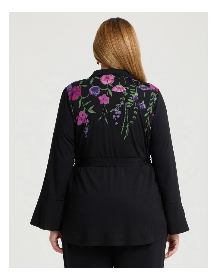 Enid Floral Ponte Jacket in Multi image 2