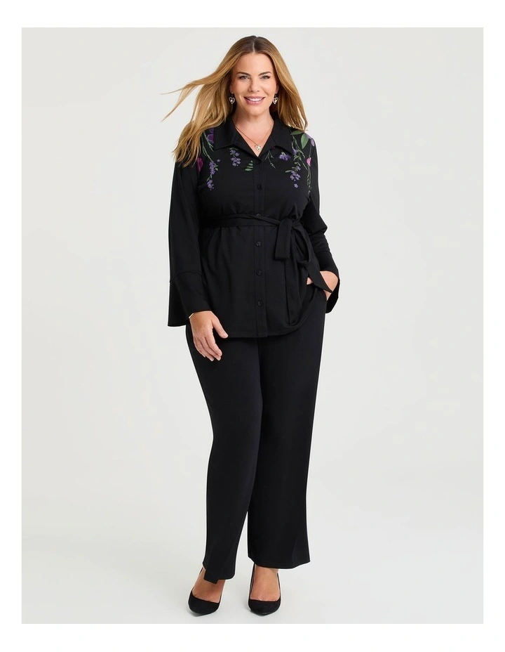 Enid Floral Ponte Jacket in Multi image 3