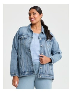 Denim Side Splits Jacket Eden Blue Denim