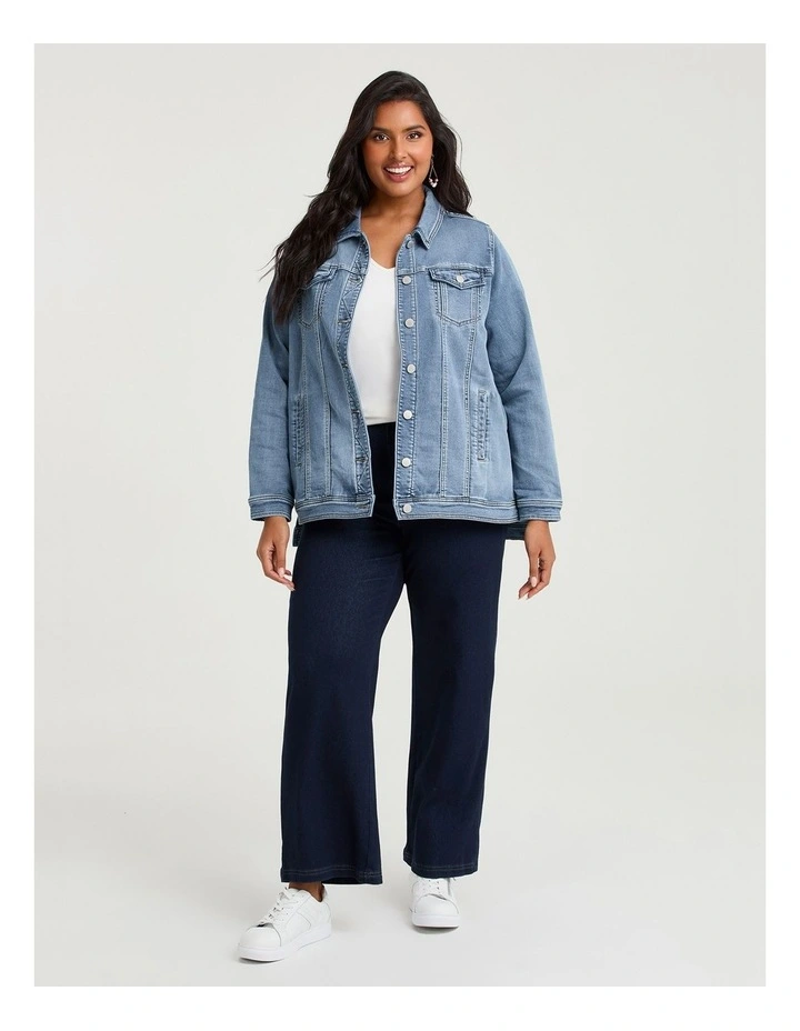 Denim Side Splits Jacket Eden Blue Denim image 5