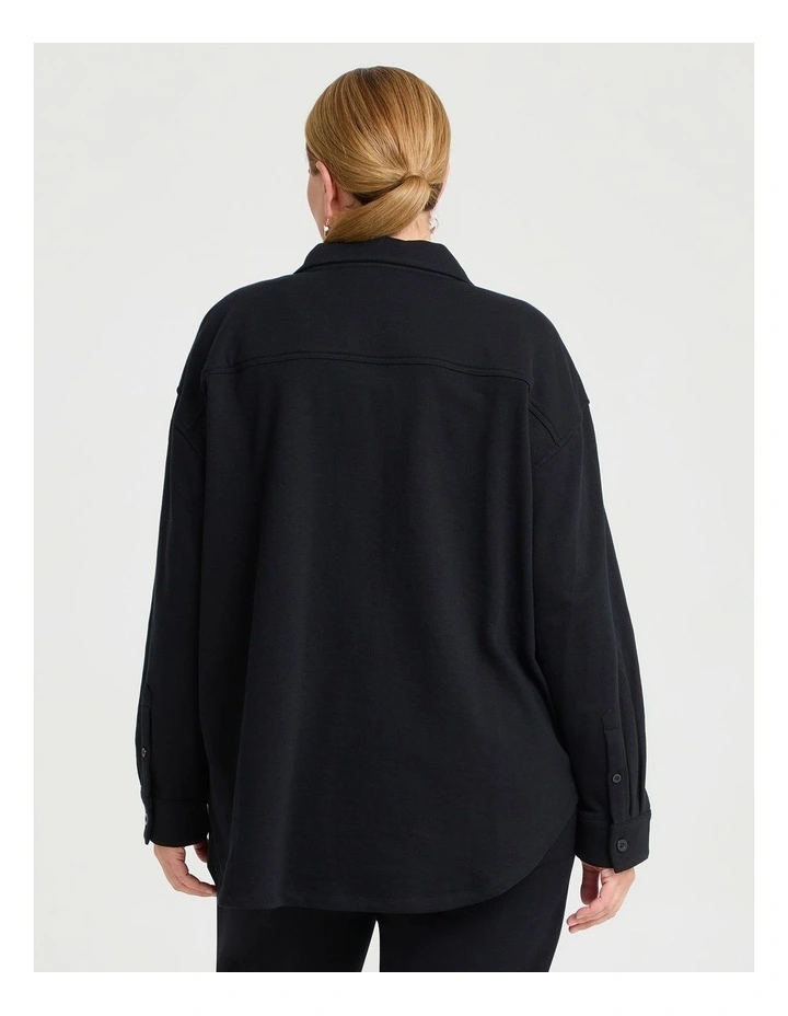 Sweat Shacket Black image 2