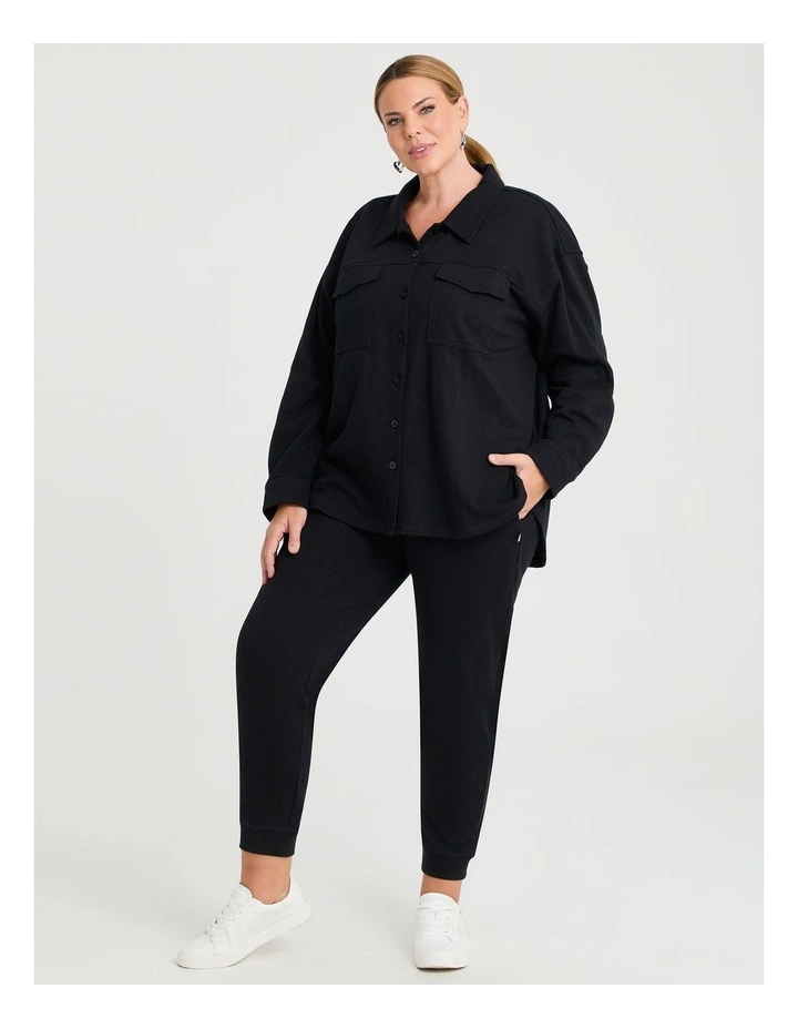 Sweat Shacket Black image 4