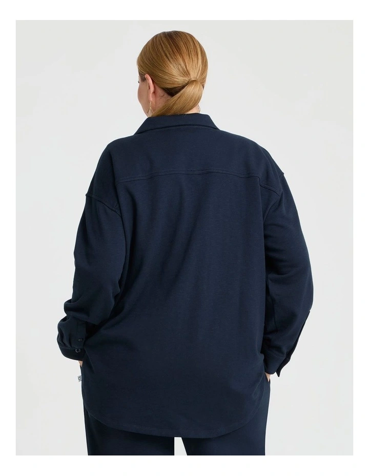 Sweat Shacket True Navy image 2