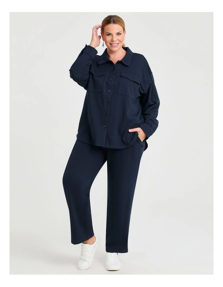 Sweat Shacket True Navy image 4