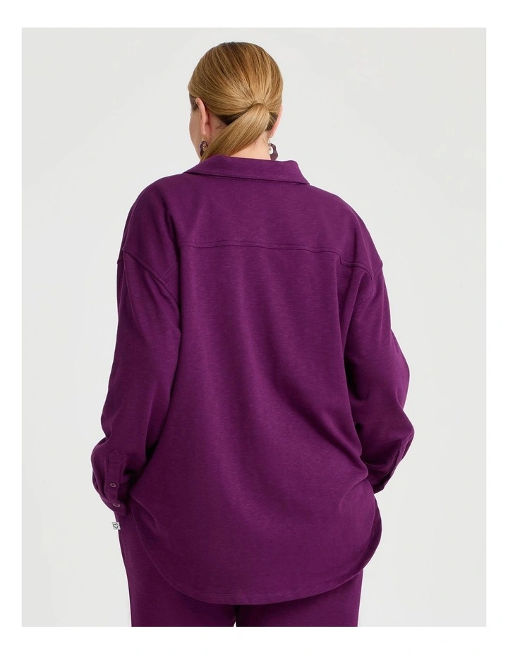 Sweat Shacket Merlot image 2