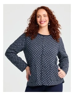 Natural Ikat Reversible Jacket in Print