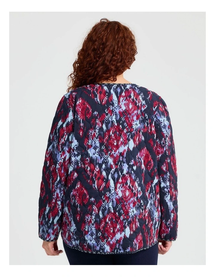 Natural Ikat Reversible Jacket in Print image 4