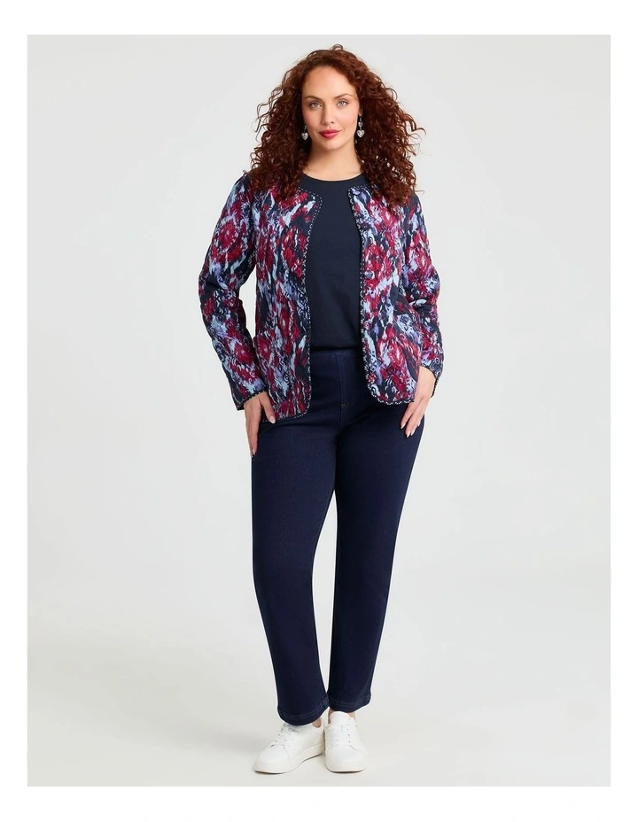 Natural Ikat Reversible Jacket in Print image 5