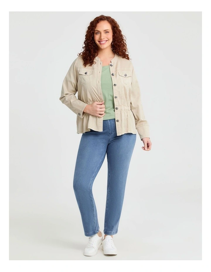 Lyocell Blend Peplum Jacket Nougat image 4