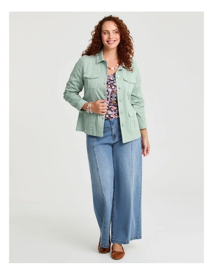 Lyocell Blend Casual Jacket Soft Nile Blue image 4