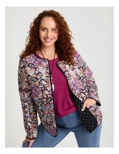 Natural Boho Reversible Jacket Print