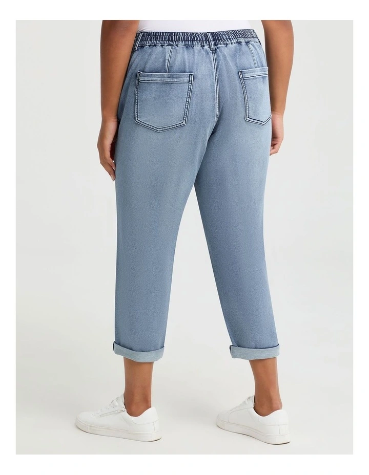 Denim Drawstring Jogger Eden Blue Denim image 2